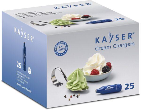 Kayser patroner för vispgrädde 25 st. Box D Cream Chargers GOFREX.com