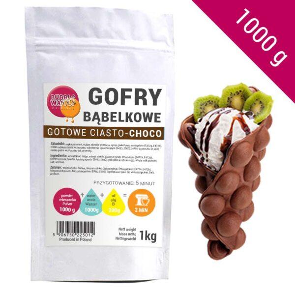 Bubble Waffle 1 kg Ciasto Na Gofry Babelkowe Czekoladowe Kg GOFREX.com Ciasto Na Gofry Babelkowe Czekoladowe Kg