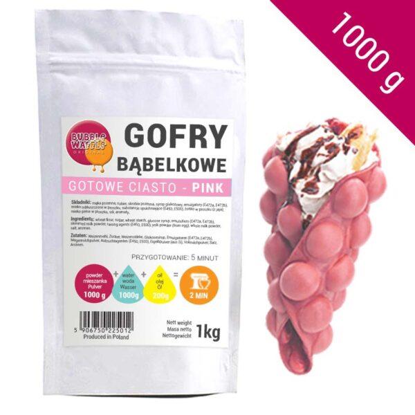 Bubble Waffle 1 kg Ciasto Na Gofry Babelkowe Rozowe Classic Kg GOFREX.com Ciasto Na Gofry Babelkowe Rozowe Classic Kg