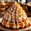 Toffeeglasyr 1 kg | Sweet Velvet-sås polewa toffi dall-e-a-delightful-waffle-covered-in-a-swirl-of-whipped-cream-and-drizzled-with-a-rich-toffee-sauce-the-waffle-should-be-golden-brown-indicating-a-crispy