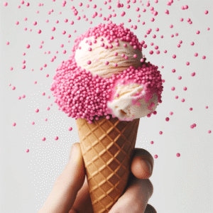 Grönt strössel från Dijo | Sockströssel dall-e-an-ice-cream-cone-topped-with-a-scoop-of-rich-creamy-vanilla-ice-cream-sprinkled-generously-with-pink-nonpareils-the-image-should-mirror-the-compos Grönt strössel från Dijo | Sockströssel dall-e-an-ice-cream-cone-topped-with-a-scoop-of-rich-creamy-vanilla-ice-cream-sprinkled-generously-with-pink-nonpareils-the-image-should-mirror-the-compos