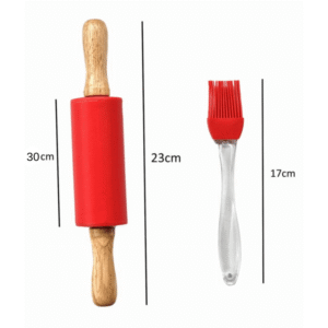 Silikonset rulle, matta, pensel | röd dodaj-podtytul