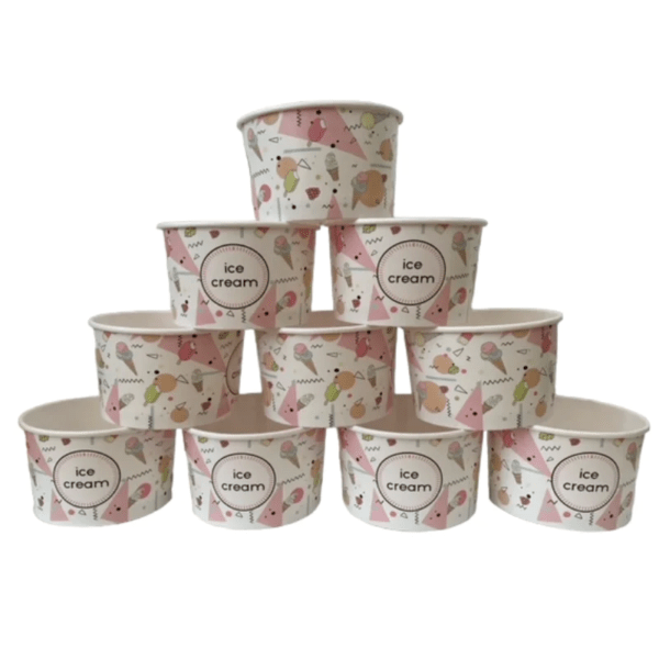 Bägare papper rund för Glassburgare ICE CREAM 245 ml. Projekt Bez Nazwy GOFREX.com