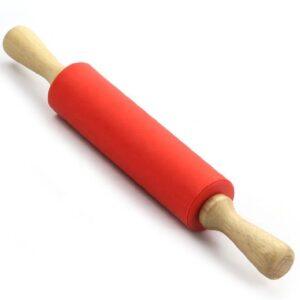 Silikonset rulle, matta, pensel | röd walek-do-ciasta-x-cm