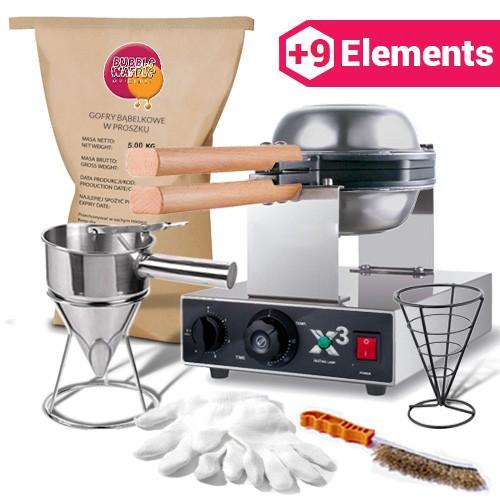 Komplett startpaket för Bubble Waffles + Meny Rożki Gofry Bubble Waffle Grafit GOFREX.com