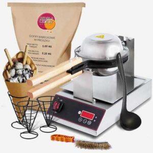 Startpaket för Våffeljärn Bubble Waffle + 9 delar gofrownica bubble waffle zestaw-x-9-sq