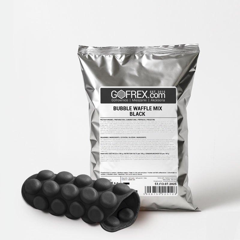 Färdig smet för klassiska belgiska våfflor av sockerkaksmodell 5 kg gotowe ciasto na gofry 1kg-bubble-wafflemix-black