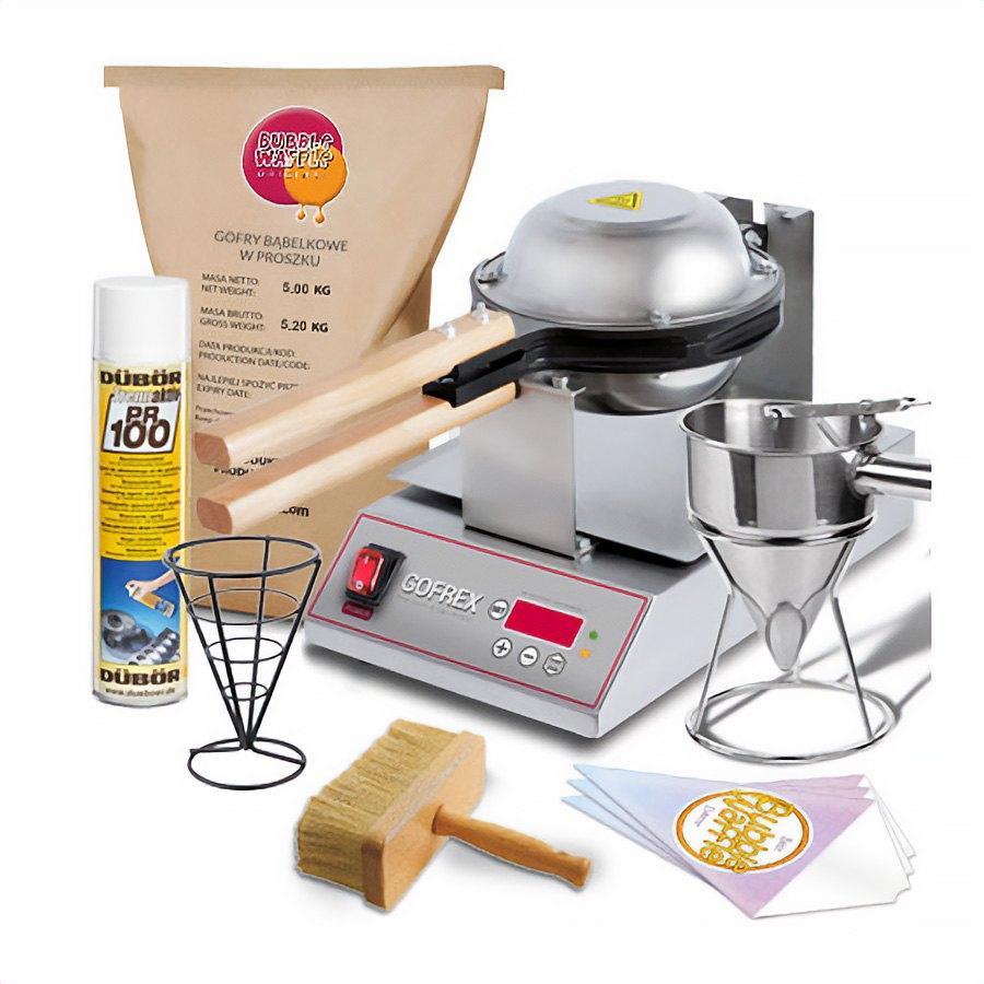 Startpaket för Våffeljärn Bubble Waffle + 9 delar gofrownica bubble waffle gofrex-x-9