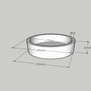 Utbytbar platta Rund form 63 mm för enhet för tillverkning av tartletter tart5b