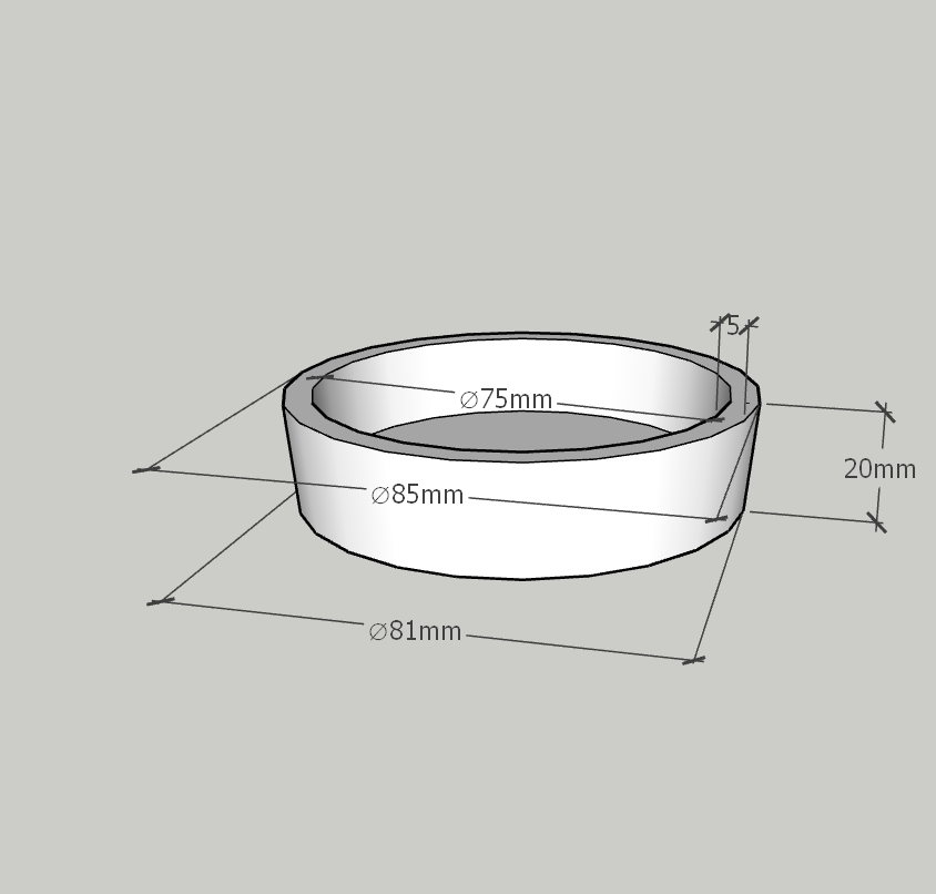 Utbytbar platta Rund form 63 mm för enhet för tillverkning av tartletter tart5b