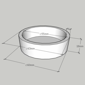 Utbytbar platta Rund form 63 mm för enhet för tillverkning av tartletter tart6